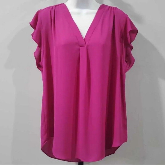 FLUTTER SLEEVE BLOUSE - Picture 3 of 9